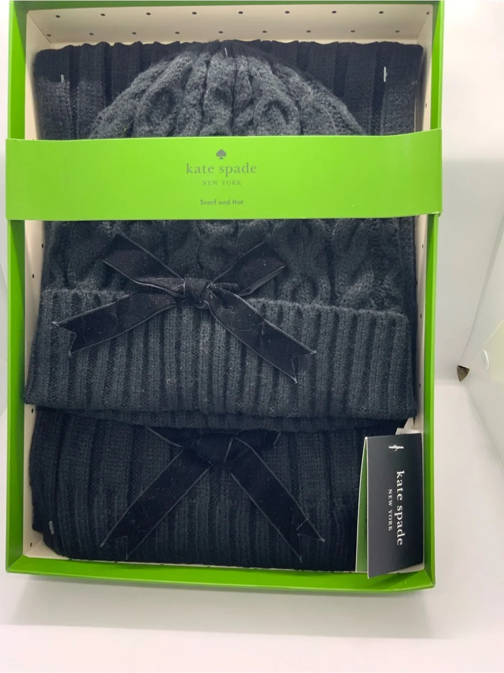 Kate Spade New York bow beanie & scarf gift box set Kate Spade New York